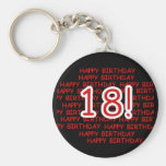 Happy Birthday 18  Key Chain