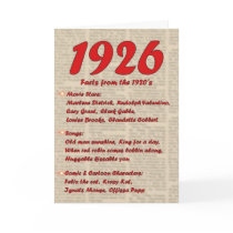 Happy Birthday 1926 Year of Birth 20's 20s twentie