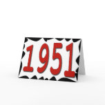 Happy Birthday 1951 Year of Birth 50's 50s fifties cards