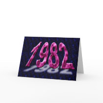 Happy Birthday 1982 Year of Birth 80's space theme