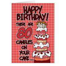 Happy Birthday - 80 Years Old Greeting Cards