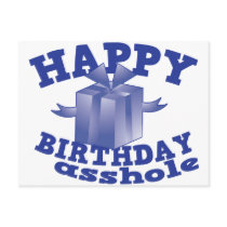 Happy birthday a**hole post card