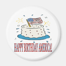 Happy Birthday America Fridge Magnet
