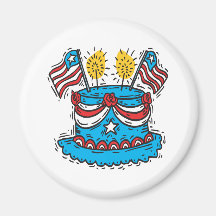 Happy Birthday America Refrigerator Magnet