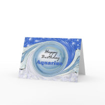 Happy Birthday Aquarius Greeting Card