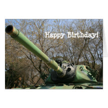 Happy Birthday Army Tank greeting card