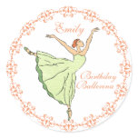 Happy Birthday Ballerina Stickers