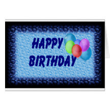 Happy Birthday Ballons Greeting Card