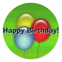 Happy Birthday Balloon Sticker