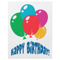 happy birthday balloons design full color flyer