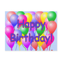 Happy Birthday Balloons Postcard