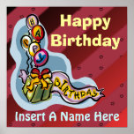Happy Birthday Balloons Poster posters