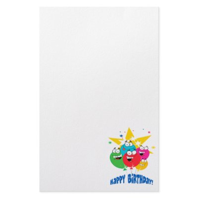 happy birthday balloons with faces cartoon stationery by super_shop happy birthday balloons with faces cartoon stationery by super_shop