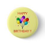 HAPPY BIRTHDAY BALOONS. buttons