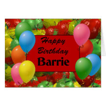 Happy Birthday Barrie Card