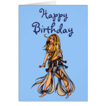 Happy Birthday Belly Dancer Greeting Card