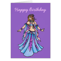 Happy Birthday Belly Dancer Greeting Card