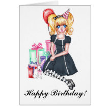 Happy Birthday (Black) Card