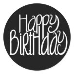Happy Birthday Black Sticker
