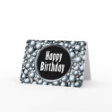 Happy Birthday Blue Chrome cards