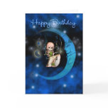 Happy Birthday Blue Moon Fairy stars and sky cards