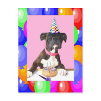 Happy Birthday Boxer dog postcard