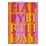Happy Birthday Bright Text card
