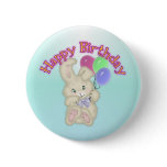 Happy Birthday Bunny Button