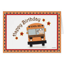 Happy Birthday Bus Driver Cards