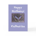 Happy Birthday-butterfly/Customize Name Card