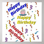 Happy Birthday Cake Print