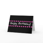 Happy Birthday Card Pink Mini Daisies