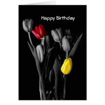 Happy Birthday Card-Tulips