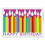Happy Birthday Card with Candles - General