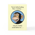 Happy Birthday: Cartoon Monkey cards