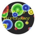 Happy Birthday Circles stickers