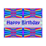 Happy Birthday Colourful fractal postcards