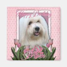 Happy Birthday - Coton de Tulear Magnet