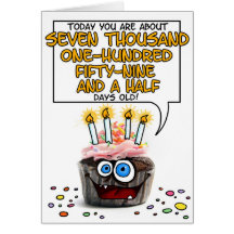 Happy Birthday Cupcake - 19 years old Cards