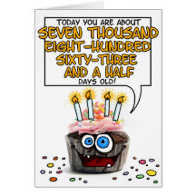 Happy Birthday Cupcake - 21 years old Cards