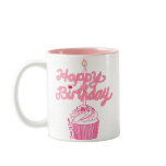 Happy Birthday Cupcake Doodle Art Mug