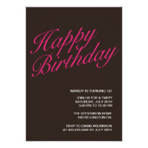 Happy Birthday Custom Invitation