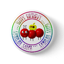 Happy Birthday - Cute ant with apple
