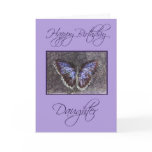 Happy Birthday Daughter-Butterfly/purple Card