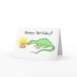 Happy Birthday Dragon & cake card
