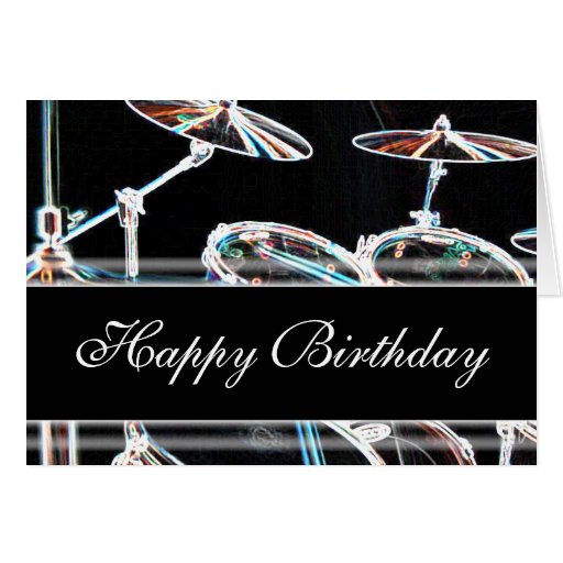 Happy Birthday - Drum Kit Card | Zazzle