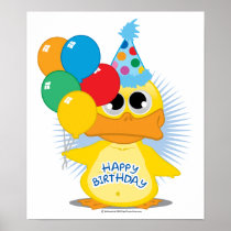 Happy Birthday Duck Posters