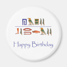 Happy Birthday Egyptian Hieroglyphics Magnets