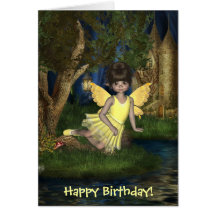 Happy Birthday Elfin Fairy Card