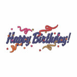 HAPPY BIRTHDAY embroidered shirts